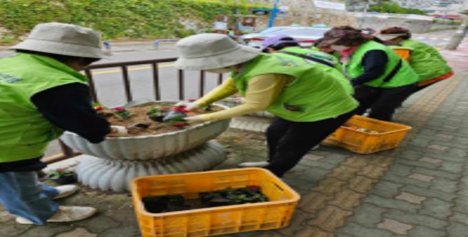 자연보호협의회 초화류 식재
